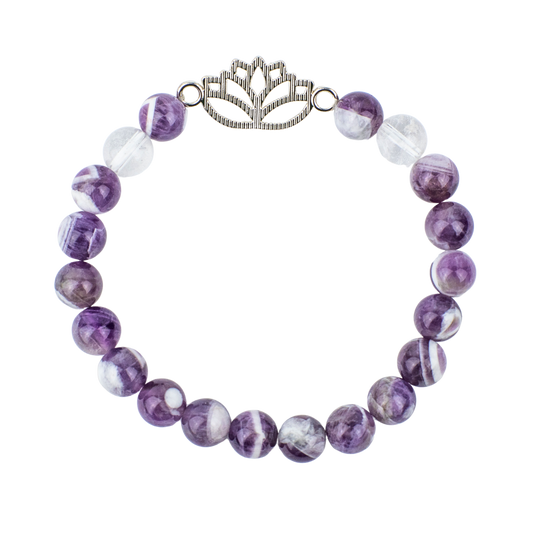 Chevron Amethyst Lotus Bracelet (Free Gift)