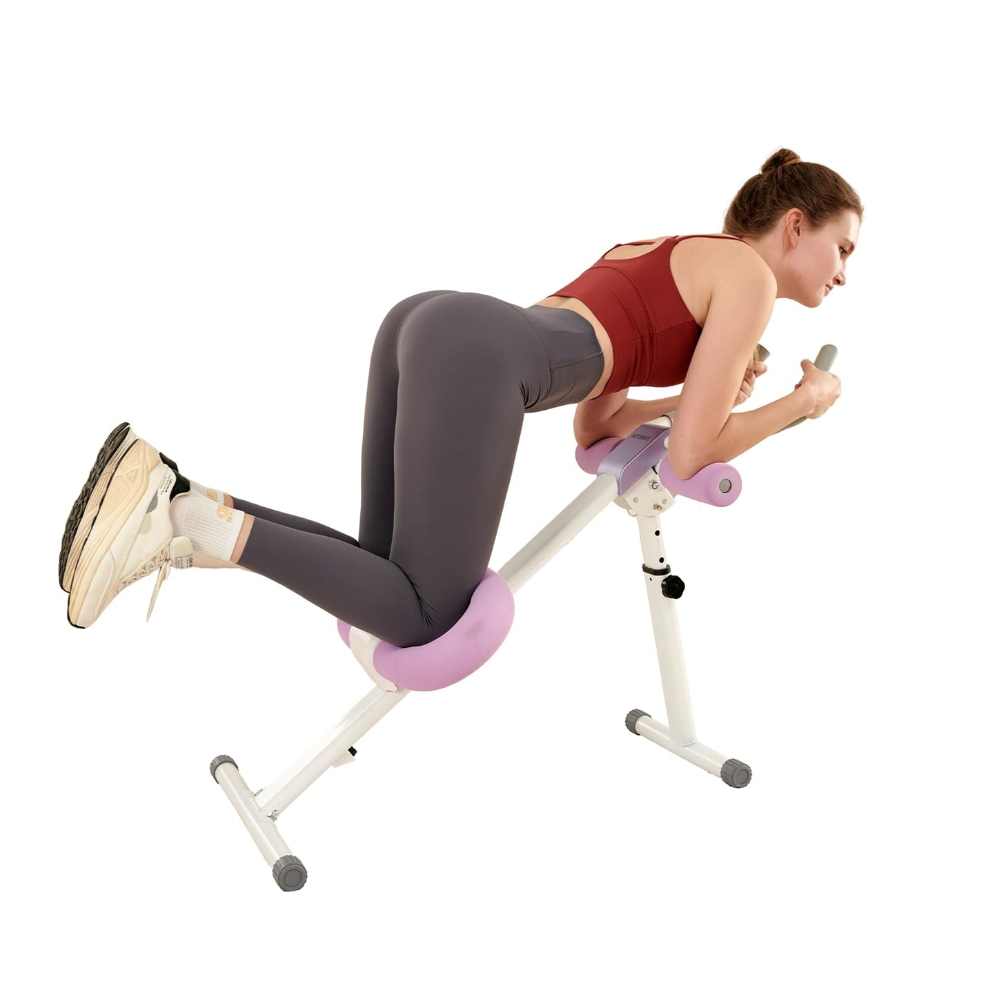 HOTWAVE Abdominal TrainerAdjustable Ab Workout Equipment for StomachAbs Crunch ExerciseHome Fitness Machine with LED