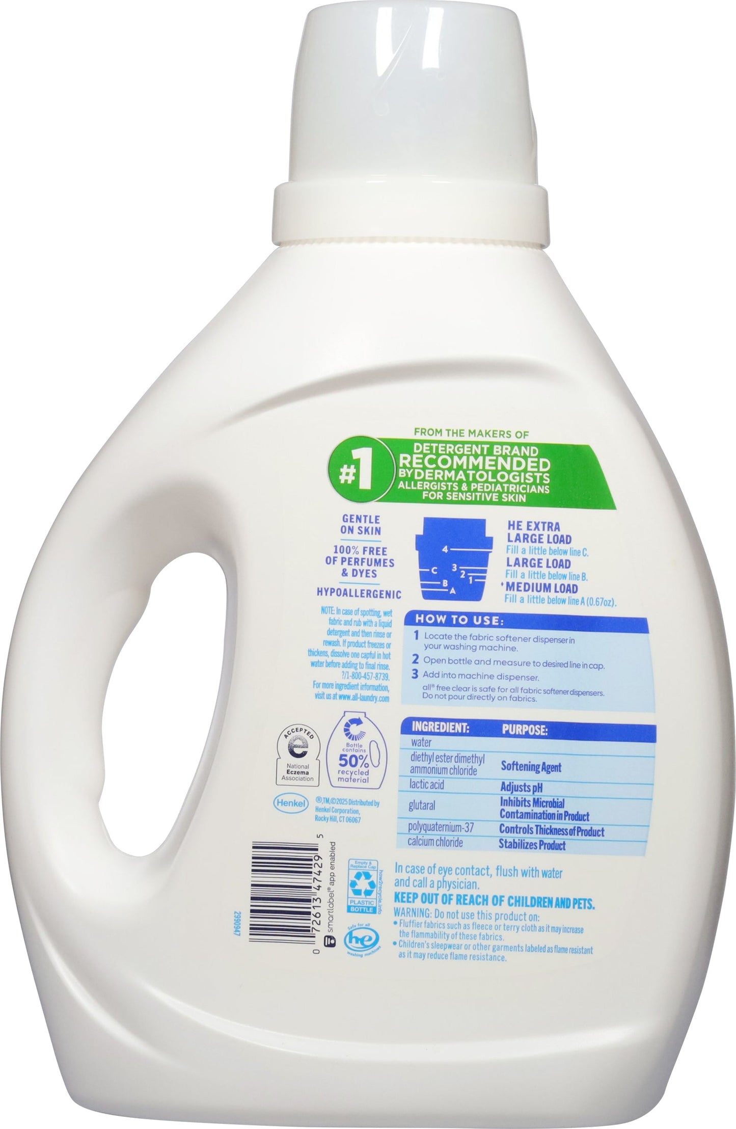All Free Clear Fabric Softener 80 fl oz - 4 Pack