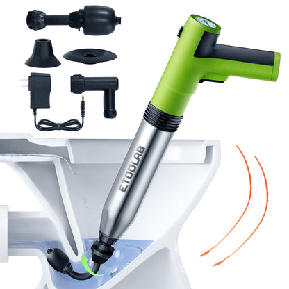 etoolab [Unclog In One Shot] Electric Toilet PlungerRemover For BathroomKitchen Pipes ClogHigh Pressure Air Plungers For Bathroom Heavy Duty