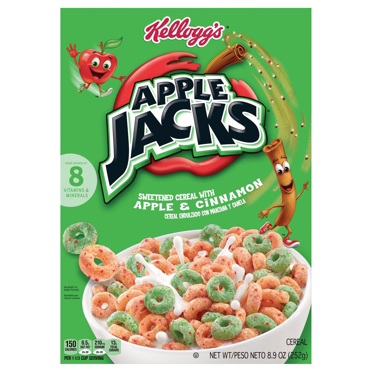 Apple Jacks Apple & Cinnamon Cereal 8.9 oz - 8.9 OZ 18 Pack
