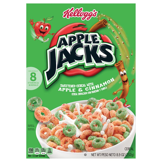 Apple Jacks Apple & Cinnamon Cereal 8.9 oz - 8.9 OZ 18 Pack
