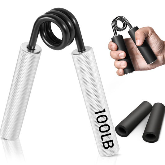 FLYFE Grip Strength Trainer Hand Grip Strengthener Forearm Strengthening Devices Metal Hand Exercisers Non-Slip Wrist Workout Trainer for Men Women Training Recovery 1/4/6 Pack 50LB-350LB