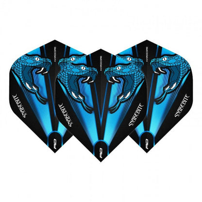 Red Dragon Peter Wright Snakebite Transparent Flights - Blue