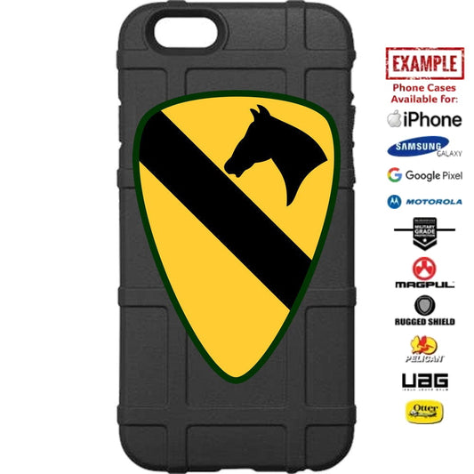US Army 1st Cavalry Division Patch "1st Team" Custom Printed Case Design for Apple, Samsung, Google & Motorola Phone Models