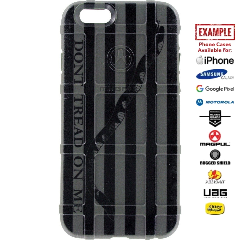 Don't Tread on Me Patch Subdued US American Flag Custom Printed Case Design for Apple, Samsung, Google & Motorola Phone Models