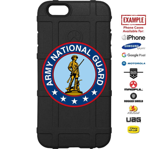 US Army National Guard Patch Custom Printed Case Design for Apple, Samsung, Google & Motorola Phone Models