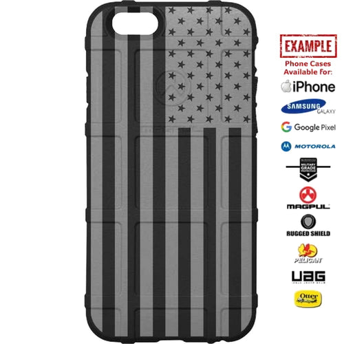 US American Flag Subdued Grey Print Custom Printed Case Design for Apple, Samsung, Google & Motorola Phone Models