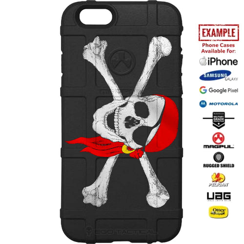 Jolly Roger Pirate Flag US Navy Custom Printed Case Design for Apple, Samsung, Google & Motorola Phone Models
