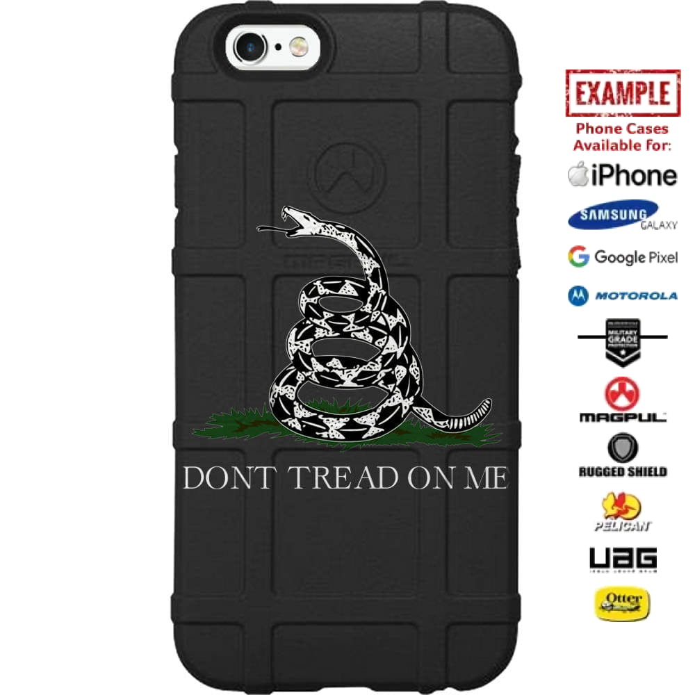 Don't Tread on Me Vertical Custom Printed Case Design for Apple, Samsung, Google & Motorola Phone Models