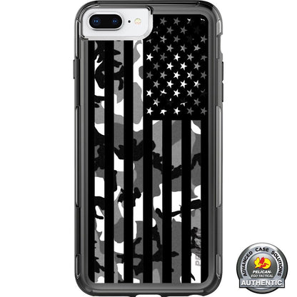 Black Grey Subdued Woodlands Camouflage Print Custom Printed Case Design for Apple, Samsung, Google & Motorola Phone Models