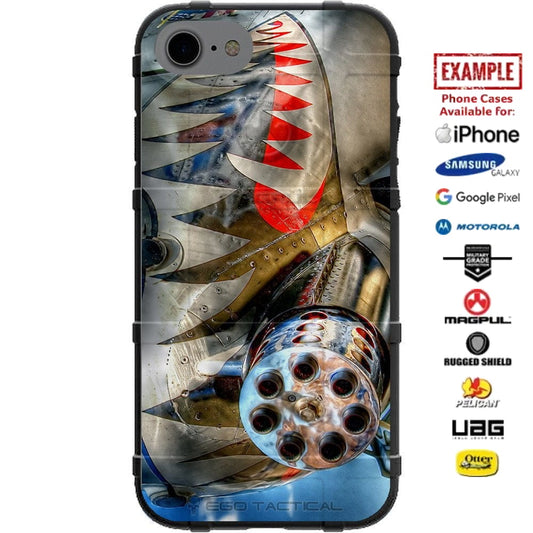 Warthog A-10 Thunderbolt II Chrome Styled Custom Printed Case Design for Apple, Samsung, Google & Motorola Phone Models