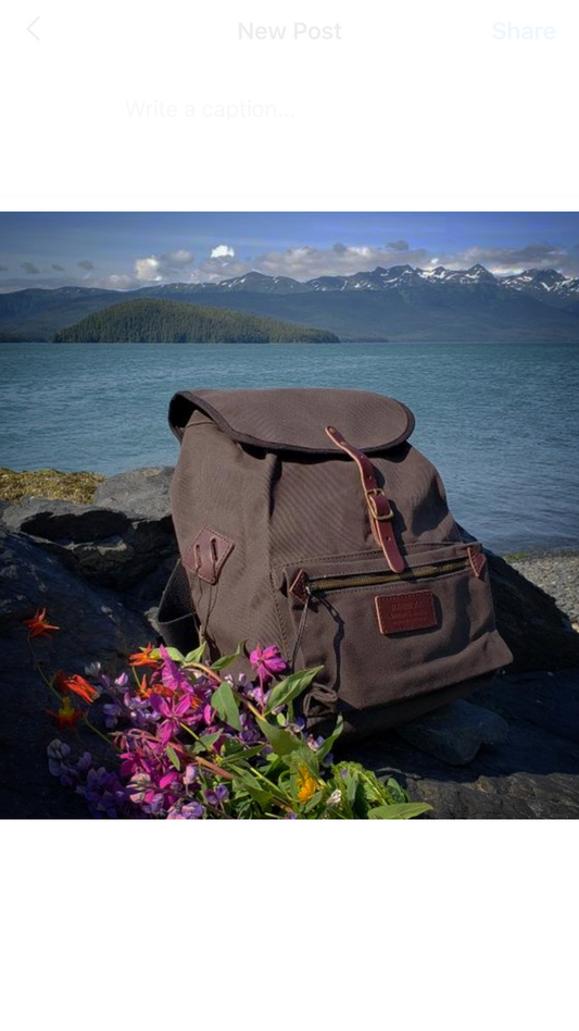 FisherFolk Knapsack / Rucksack/ Backpack in Dark Chocolate