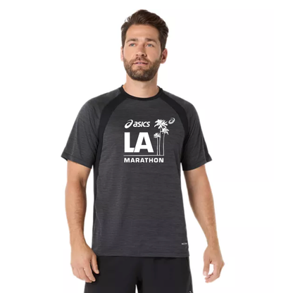 2026 ASICS LA Marathon-ASICS Men's Road SS Top Black (2011D453) (LA26-05)