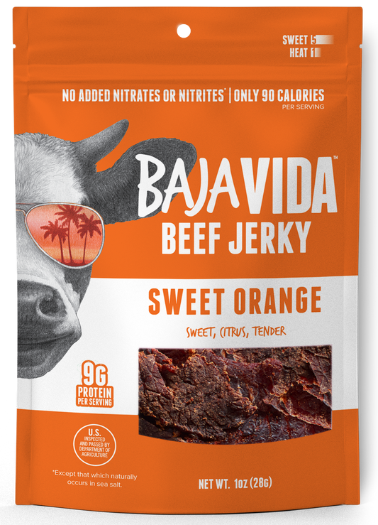 Baja Vida Snacks Sweet Orange Beef Jerky - 1 OZ 72 Pack