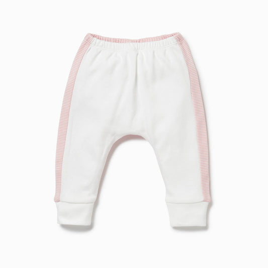 Everyday Joggers - White & Blush Stripe