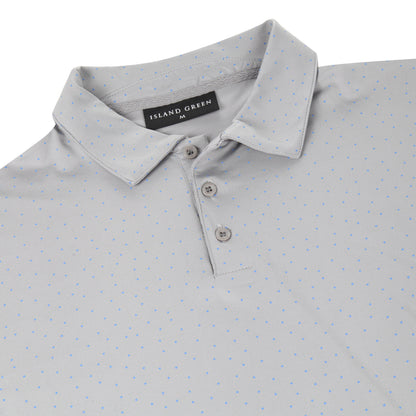Island Green Dot Print Golf Sport Polo Shirt