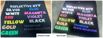 Black Reflective Heat Transfer Vinyl (HTV)