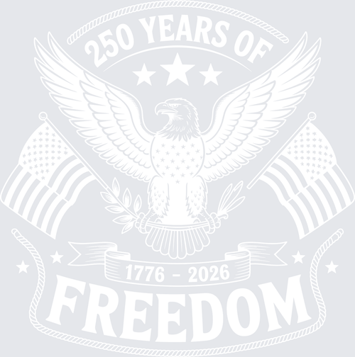 250 Years Of Freedom 1 - white - STK07777 (DTF Transfers)