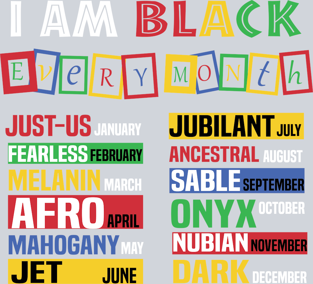Black Every Month - White - STK00594 (DTF Transfers)