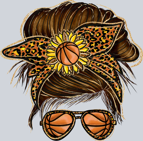 Basketball Mom Messy Bun - STK00436 (DTF Transfers)