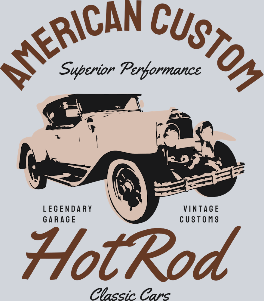 American Custom Hot Rod - STK00165 (DTF Transfers)