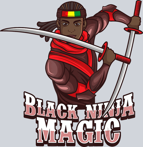 Black Ninja Magic 2 - STK00885 (DTF Transfers)