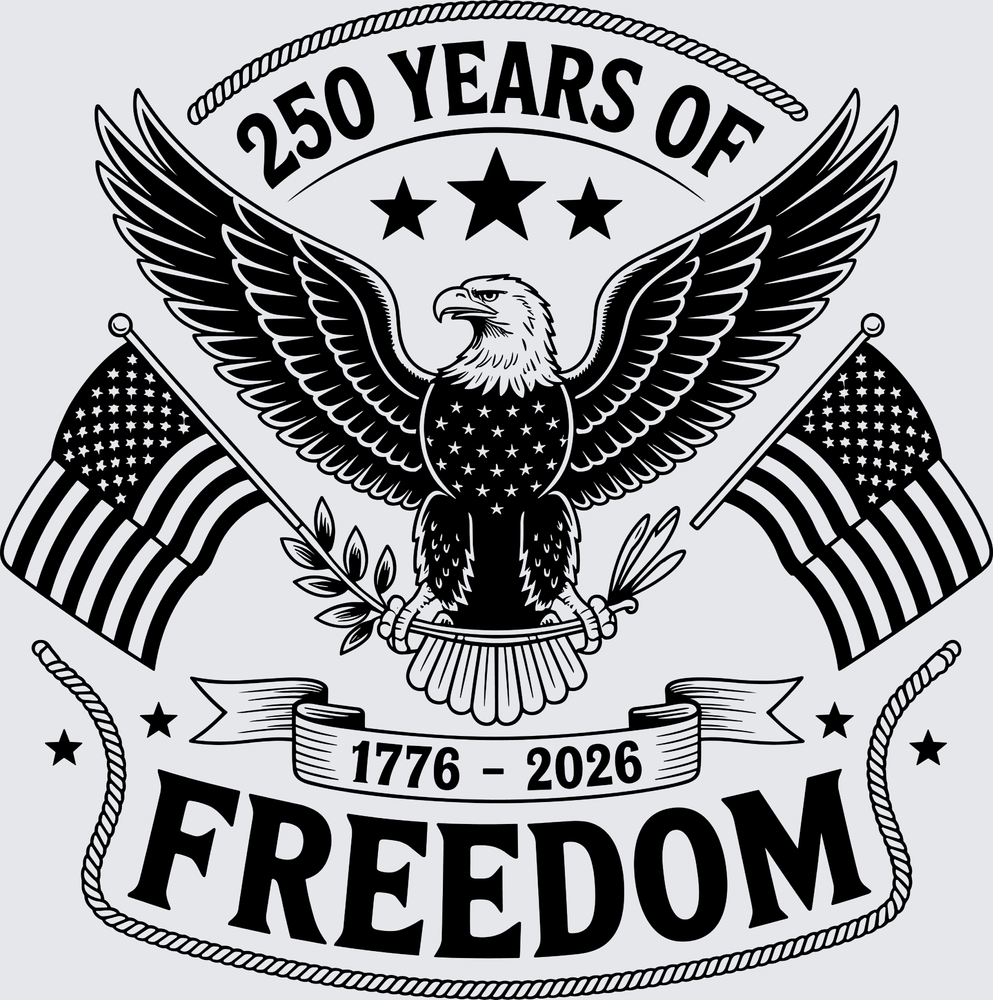 250 Years Of Freedom 1 - black - STK07776 (DTF Transfers)