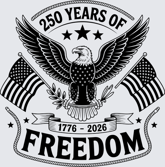 250 Years Of Freedom 1 - black - STK07776 (DTF Transfers)