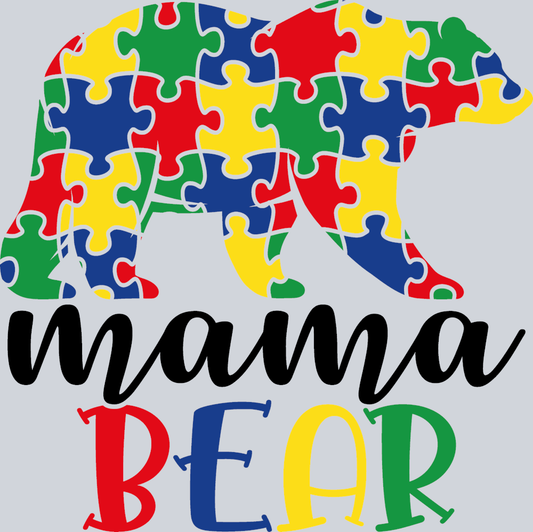 Autism Mama Bear - STK00317 (DTF Transfers)
