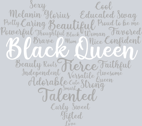 Black Queen Heart - STK00920 (DTF Transfers)