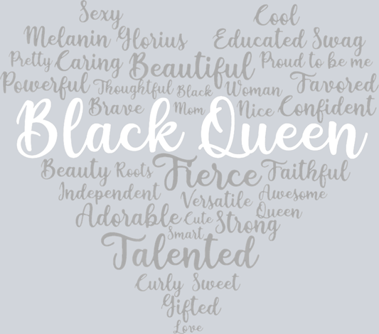 Black Queen Heart - STK00920 (DTF Transfers)