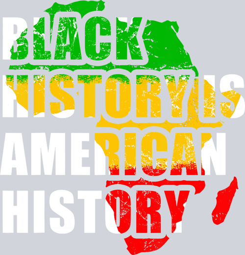 Black History Is American History Outline Africa - STK00726 (DTF Transfers)