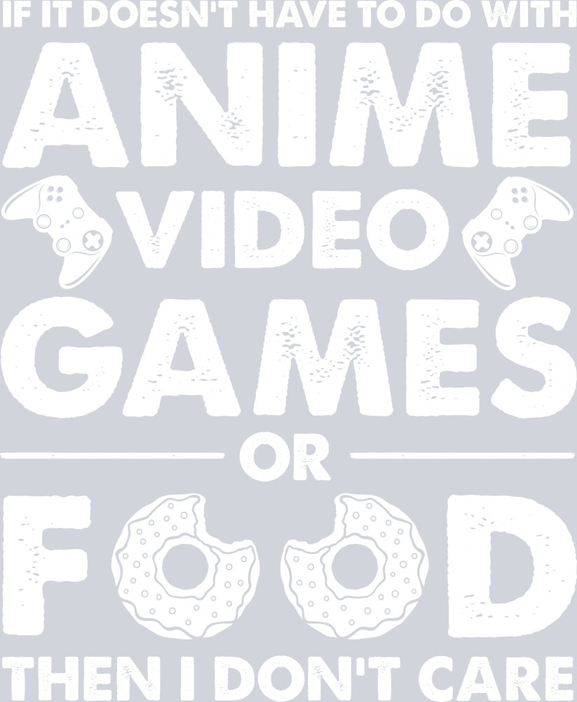 Anime Video Games Food White - STK00270 (DTF Transfers)