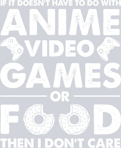 Anime Video Games Food White - STK00270 (DTF Transfers)