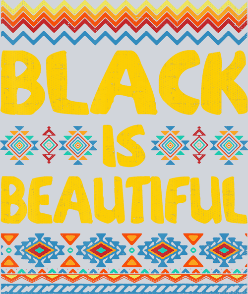 Black Is Beautiful Pattern Border - STK00823 (DTF Transfers)