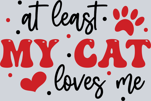 At Least My Cat Loves Me - STK00299 (DTF Transfers)